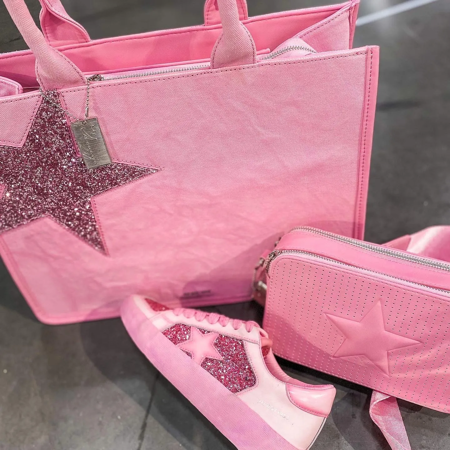 Sparkle Star Pink Bag