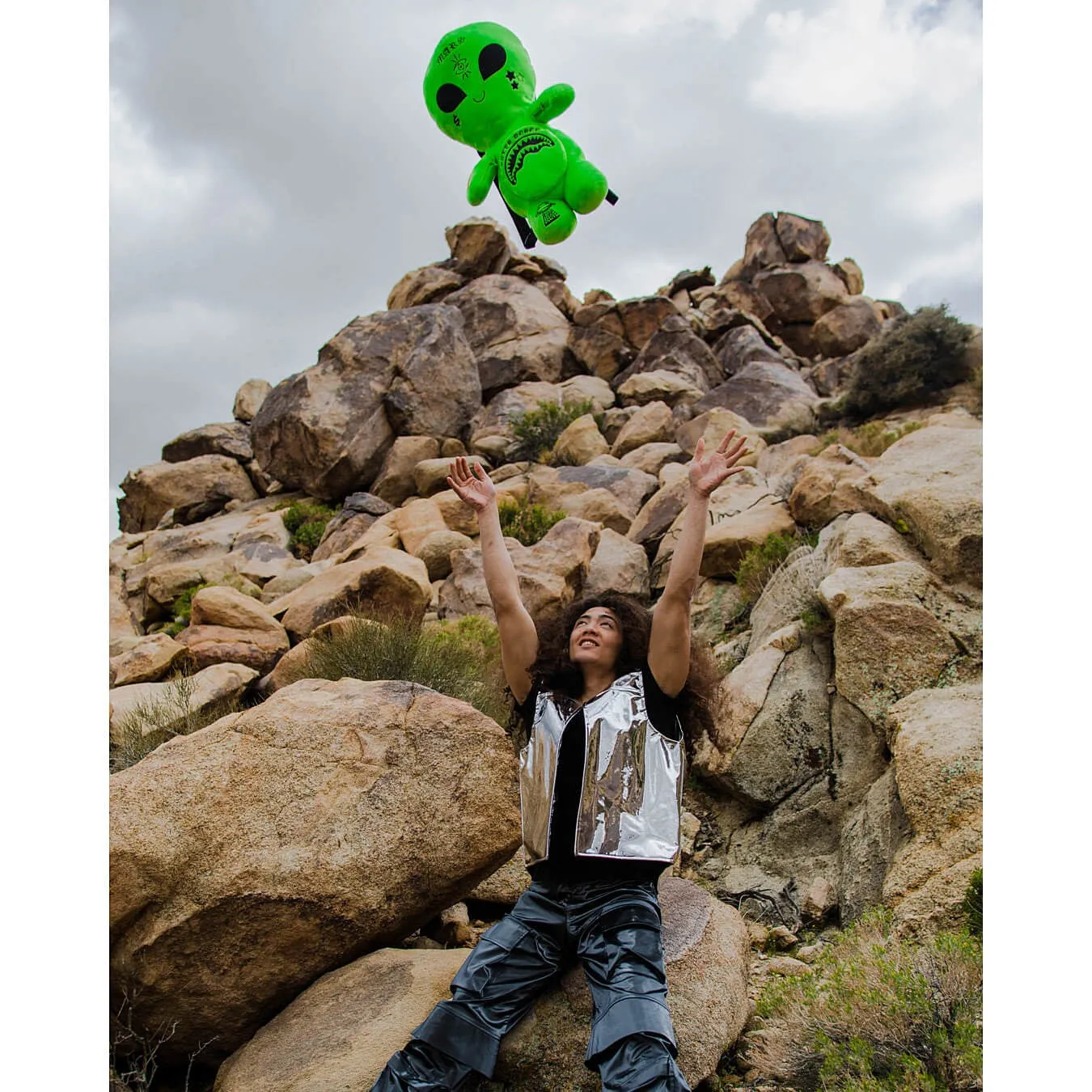 Sprayground Alien Plush Backpack Green