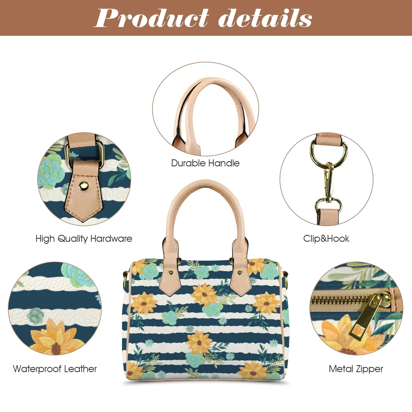 SpringWave Khaki Handle Handbag