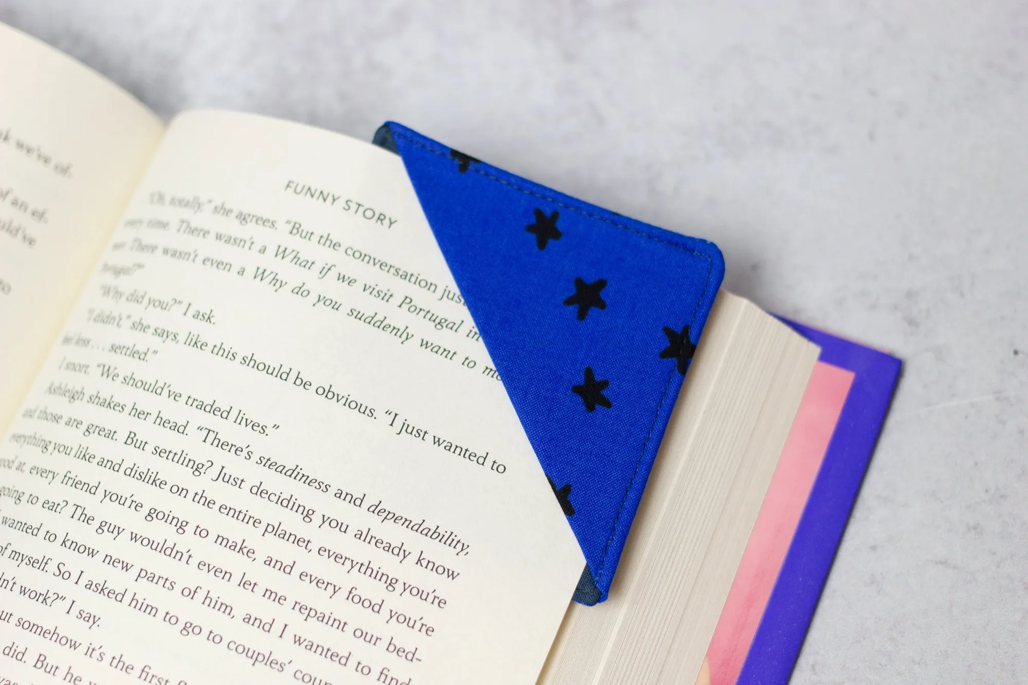 Starry Bookmark in Blue