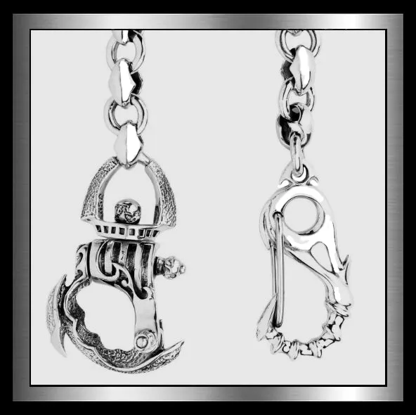 Sterling Silver Biker Wallet Chain Anchor Link