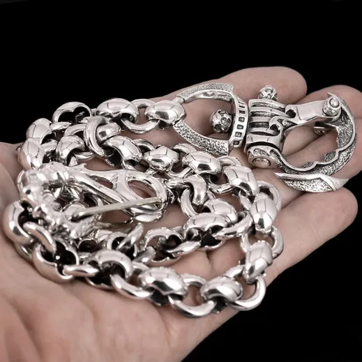 Sterling Silver Biker Wallet Chain Anchor Link