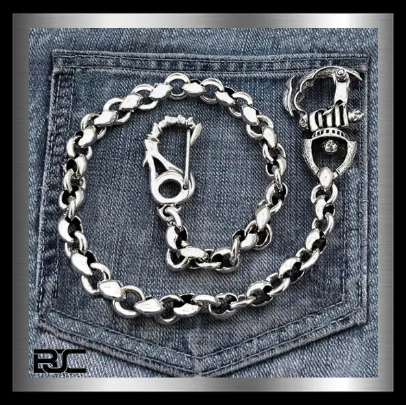 Sterling Silver Biker Wallet Chain Anchor Link