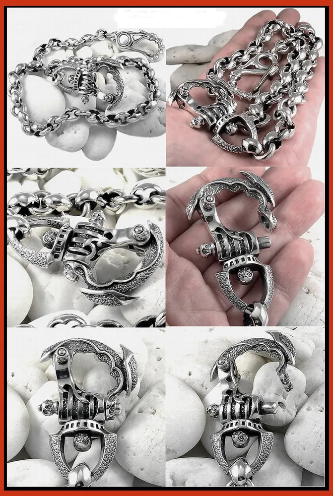 Sterling Silver Biker Wallet Chain Anchor Link