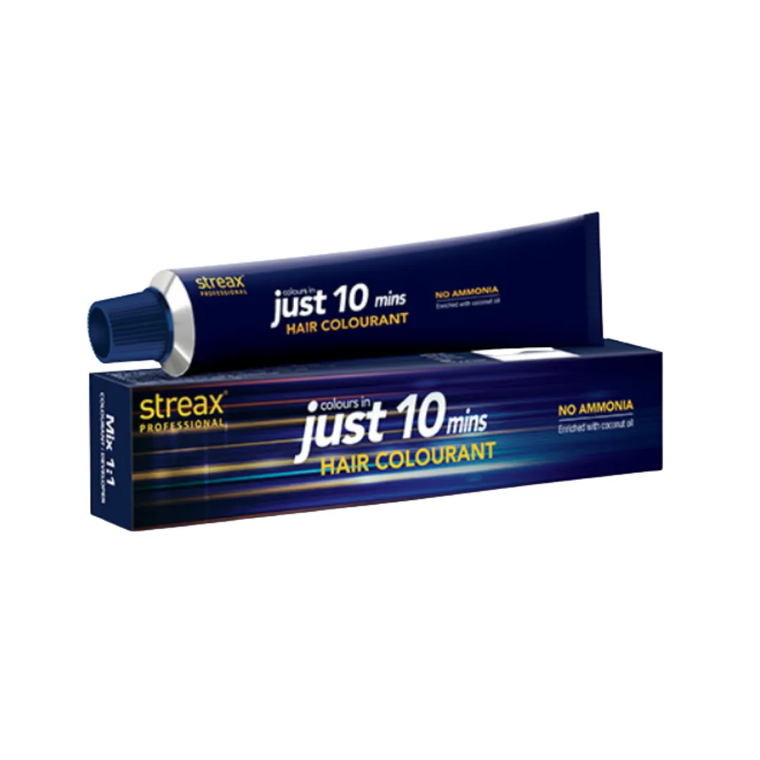 Streax professional just 10mins hair colourant, No ammonia, enriched with coconut oil (Natural black)
