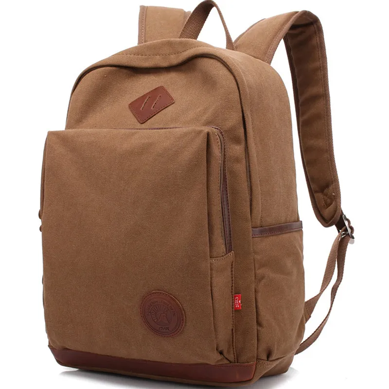 Student's Canvas Backpack Fit 15in Laptop
