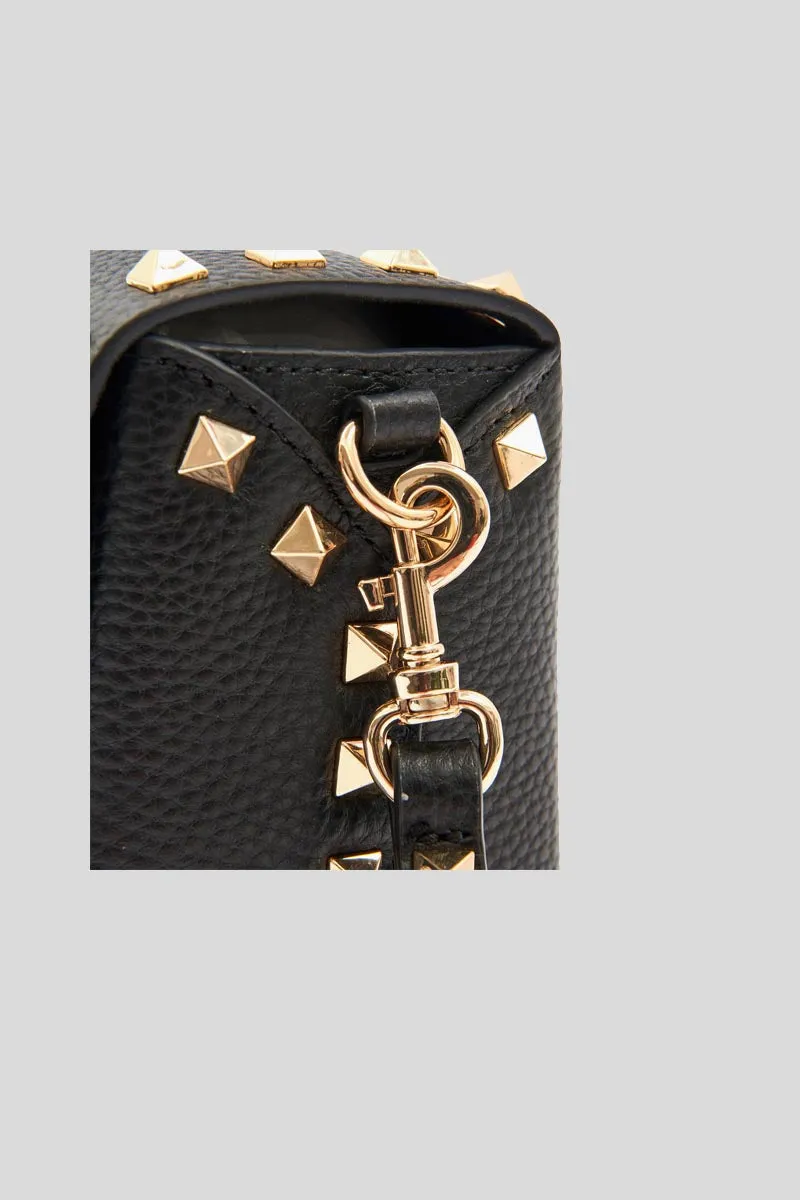 Studs Lucy Sm. Shoulder Bag Bot Pelle - Black