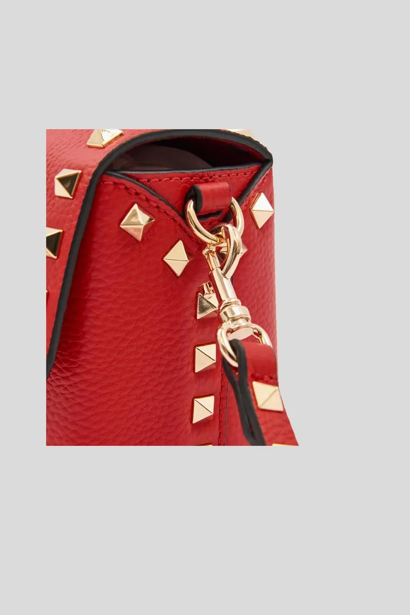 Studs Lucy Sm. Shoulder Bag Bot Pelle - Red