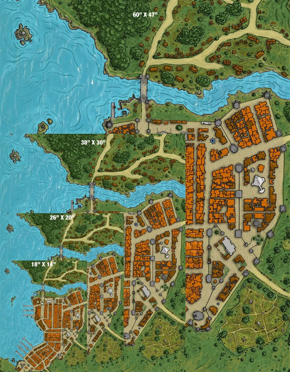 Summercoast City Fantasy Map Patreon