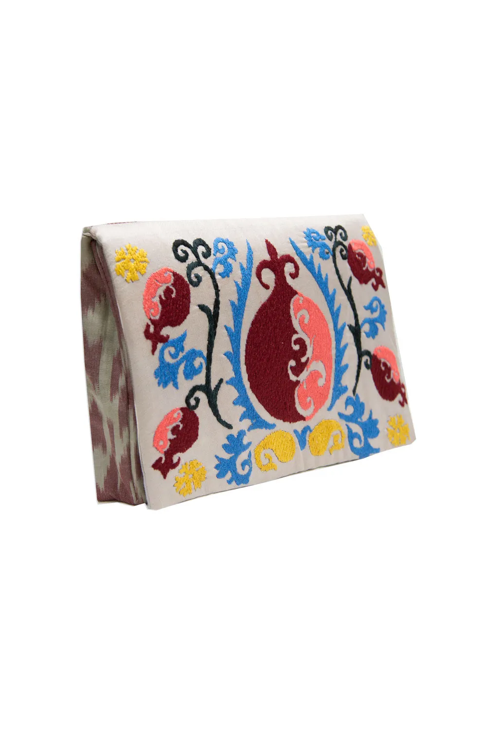 Suzani Embroidery Ikat Clutch