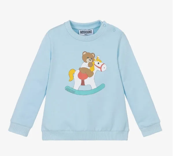 SWEATSHIRT ROCKING HORSE BEAR GRAHIC