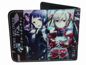 Sword Art Online Anime Wallet - Mix Characters - Unisex - Black / Premium PVC Leather