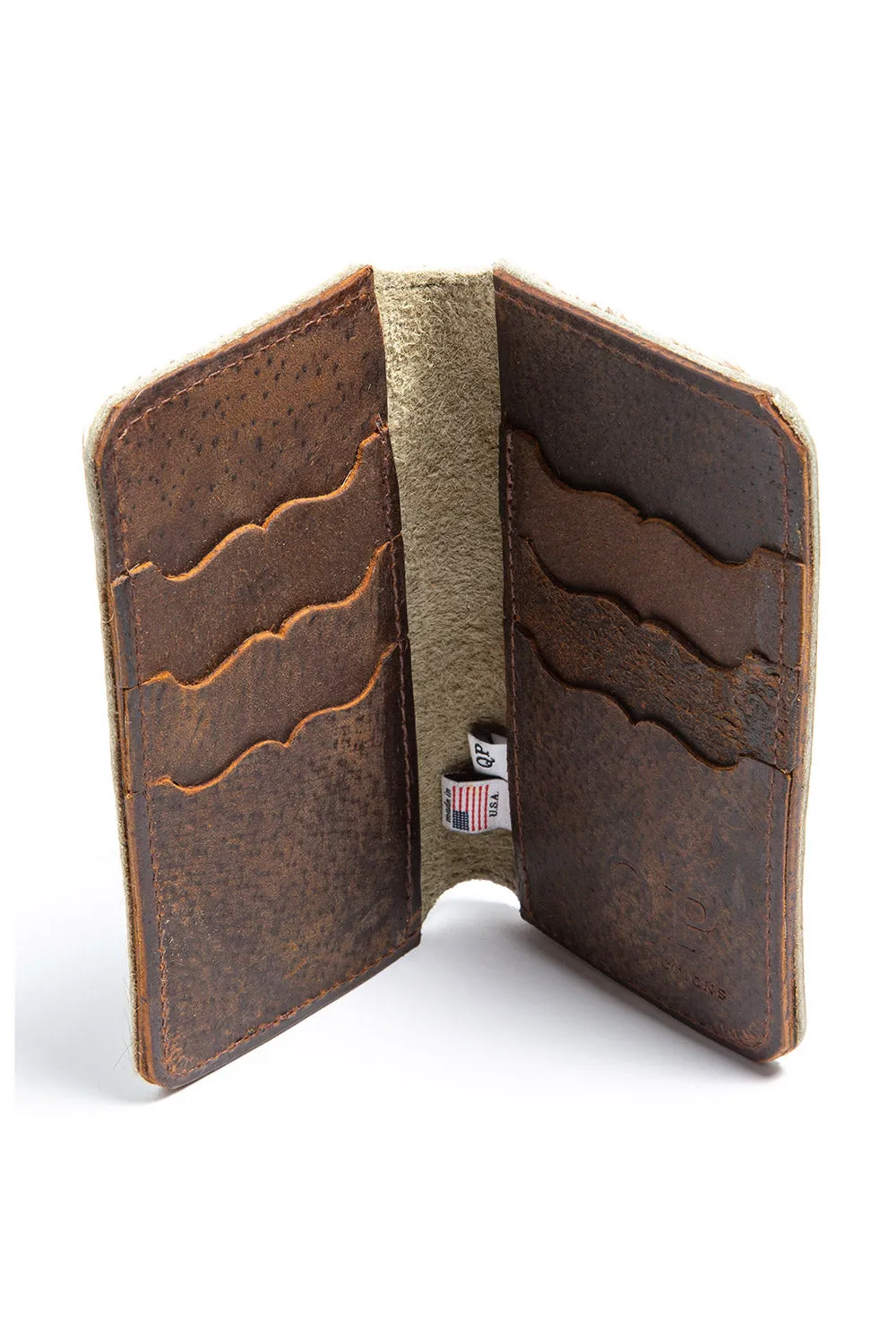 Tall Fold Wallet - Brindle Hair