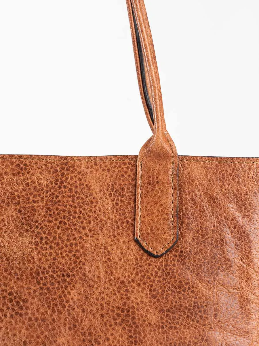 tall pocket tote - cedar ovino