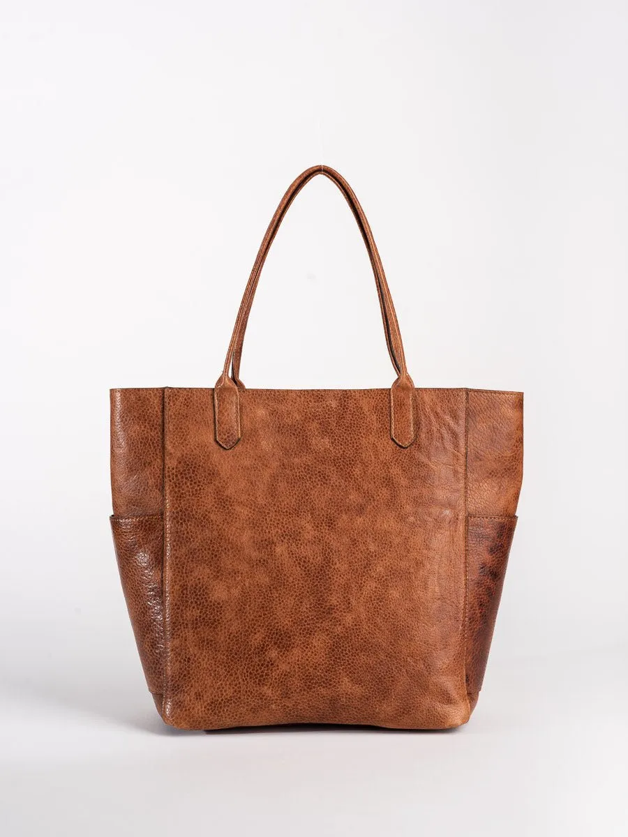 tall pocket tote - cedar ovino