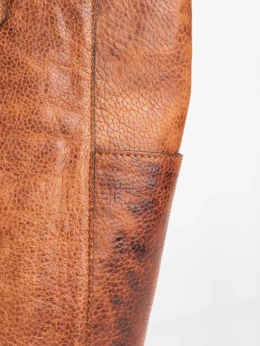 tall pocket tote - cedar ovino