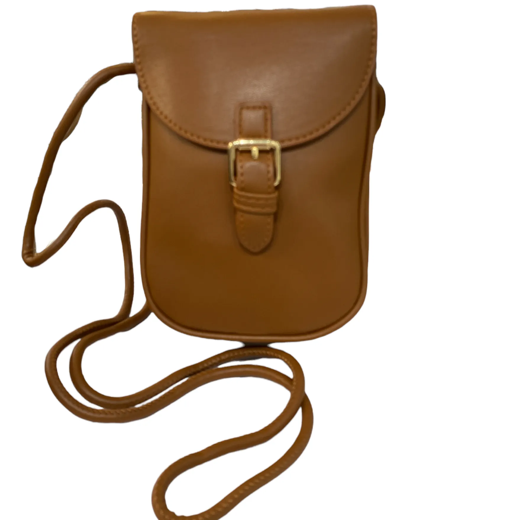 Tan Crossbody with Buckle Bag