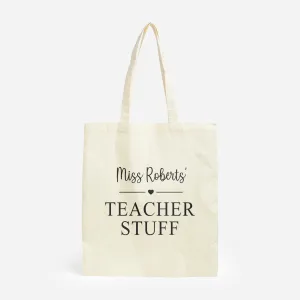 Teacher Stuff Tote Bag