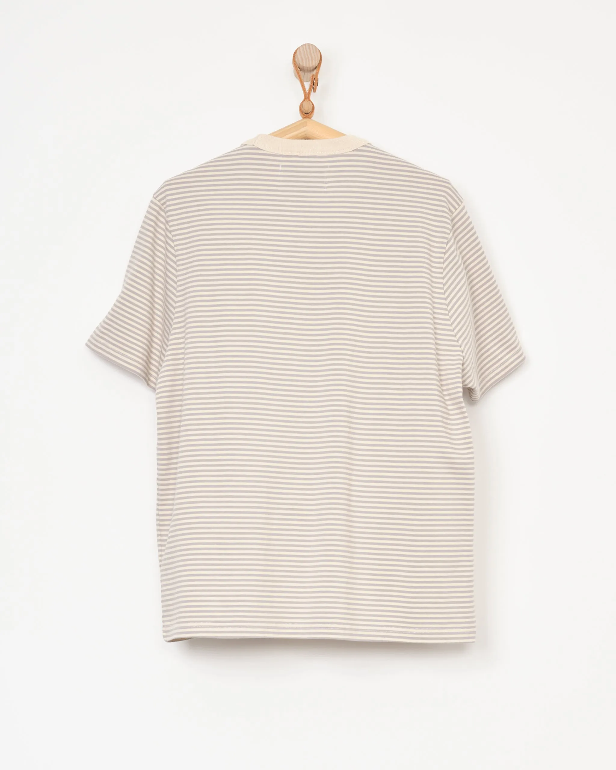 Tee in Grey Mini Stripe