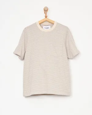 Tee in Grey Mini Stripe