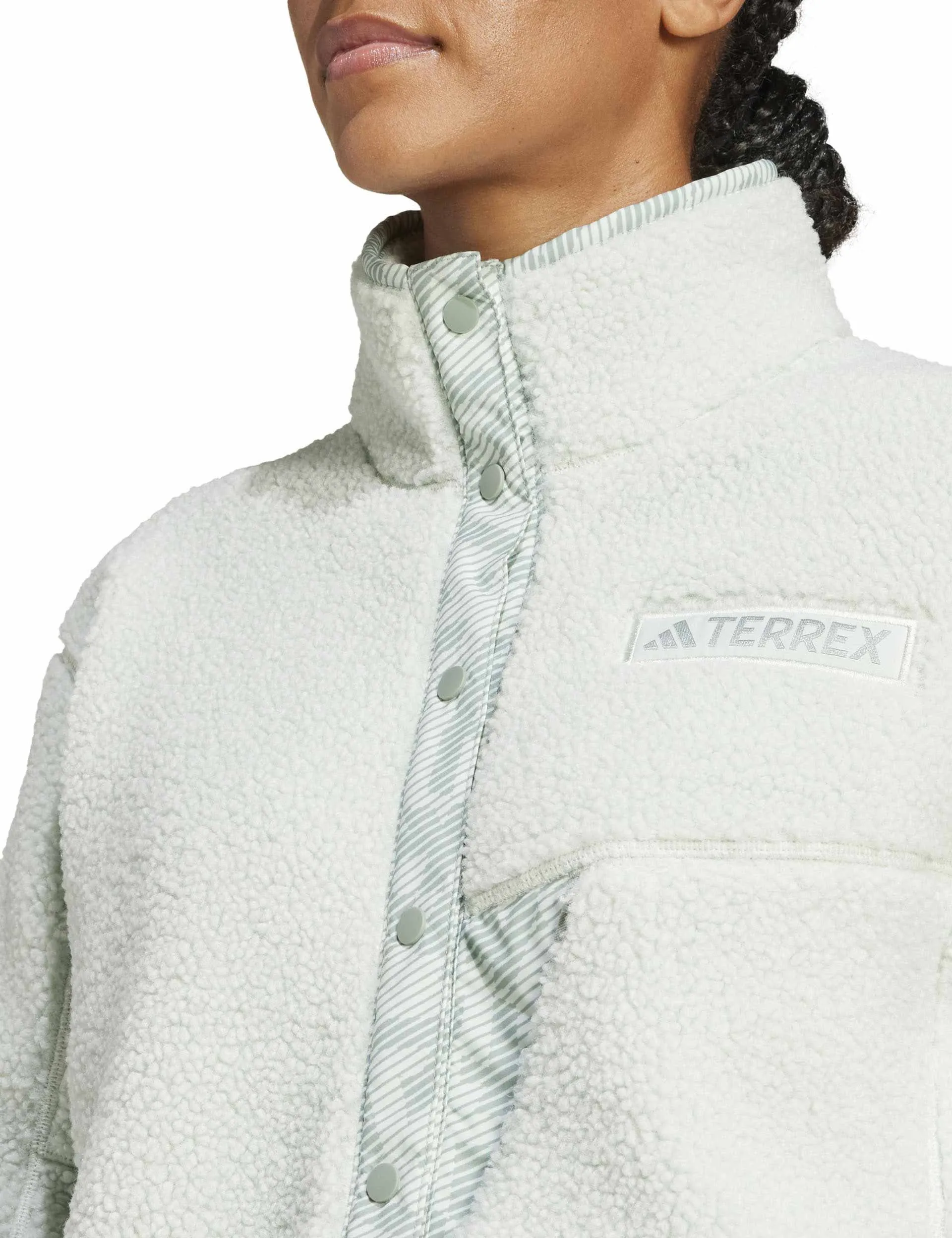 Terrex Xploric High Pile Fleece Pullover Sweatshirt - Linen Green