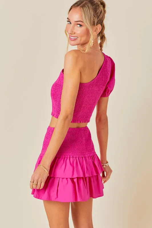 The Ava top- Hot Pink