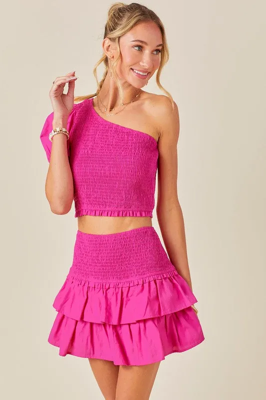 The Ava top- Hot Pink