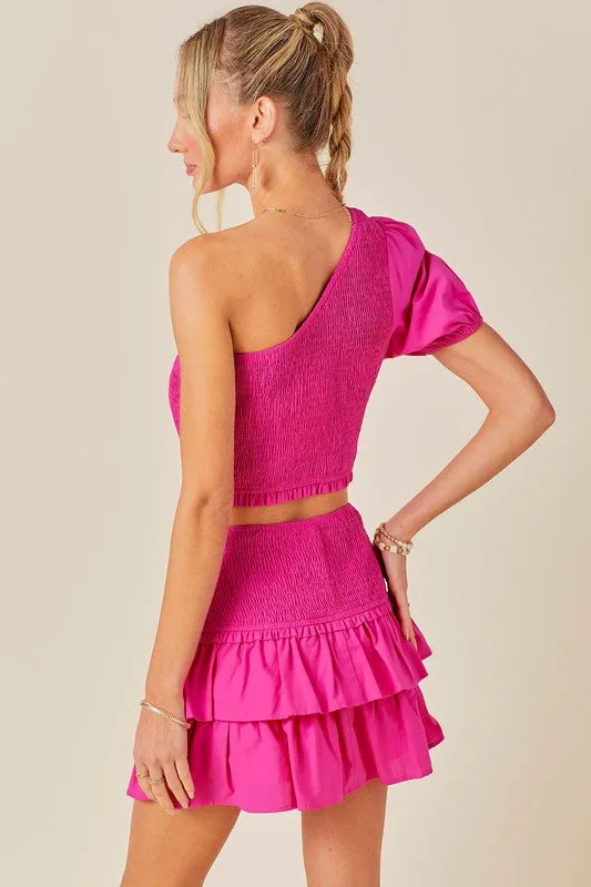 The Ava top- Hot Pink