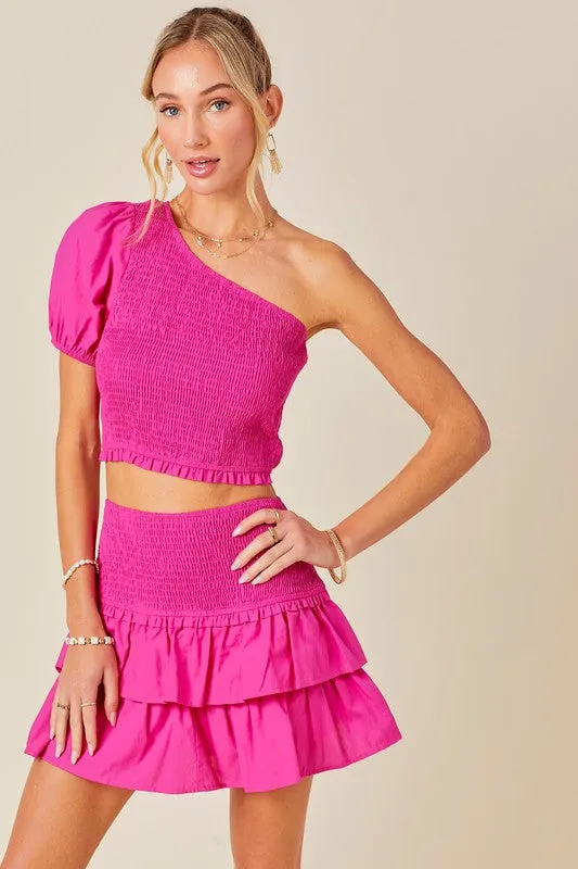 The Ava top- Hot Pink