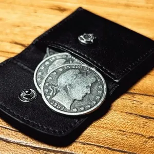 The Cowhide Coin Wallet (Black) by Bacon Magic