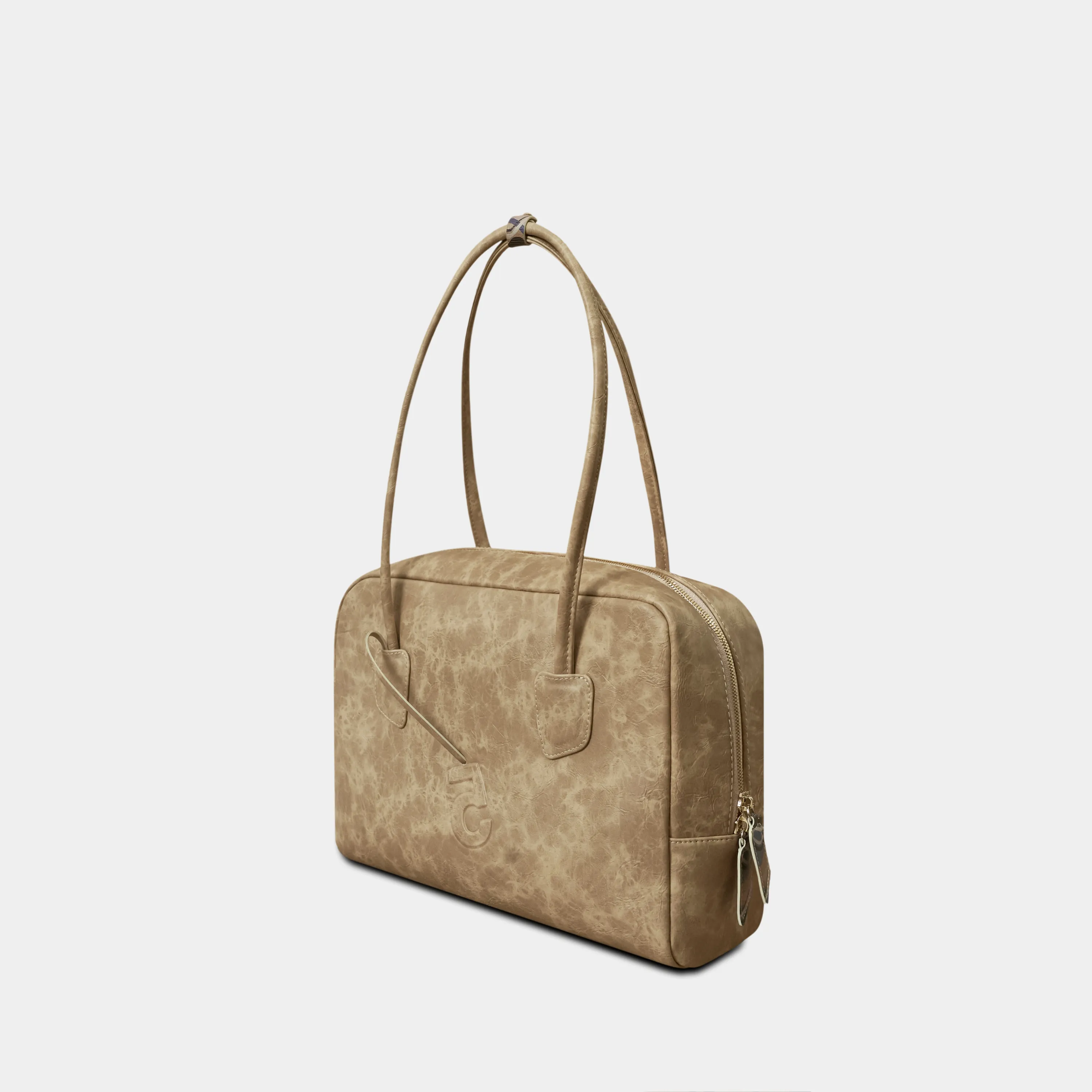 Túi xách Bakery Box màu Beige cát hoạ tiết