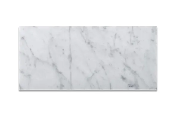 Tilefornia Italian Carrara White 6" X 12" Straight Edged Field Subway Tile Polished/Honed