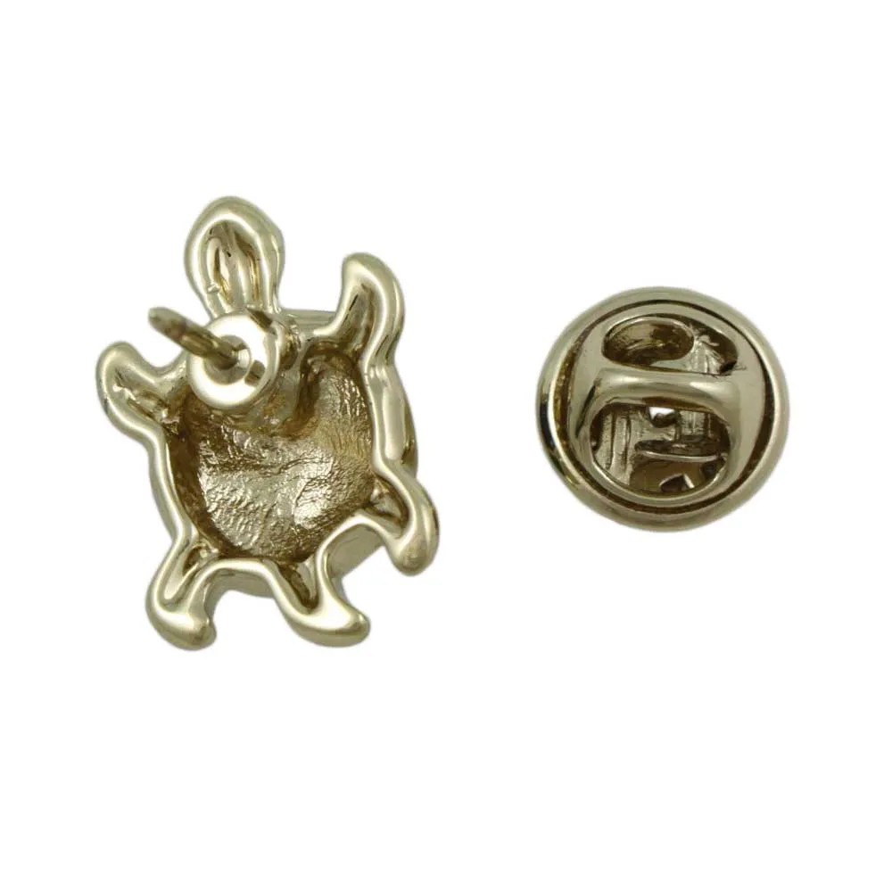 Tiny Blue and Green Enamel Turtle Lapel Tac Pin - SP213A