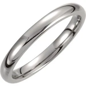 Titanium 3 mm Domed Polished Band Size 5