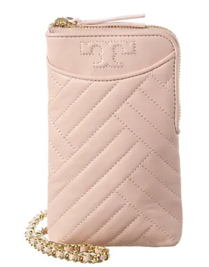 Tory Burch Alexa Phone Crossbody in Shell Pink