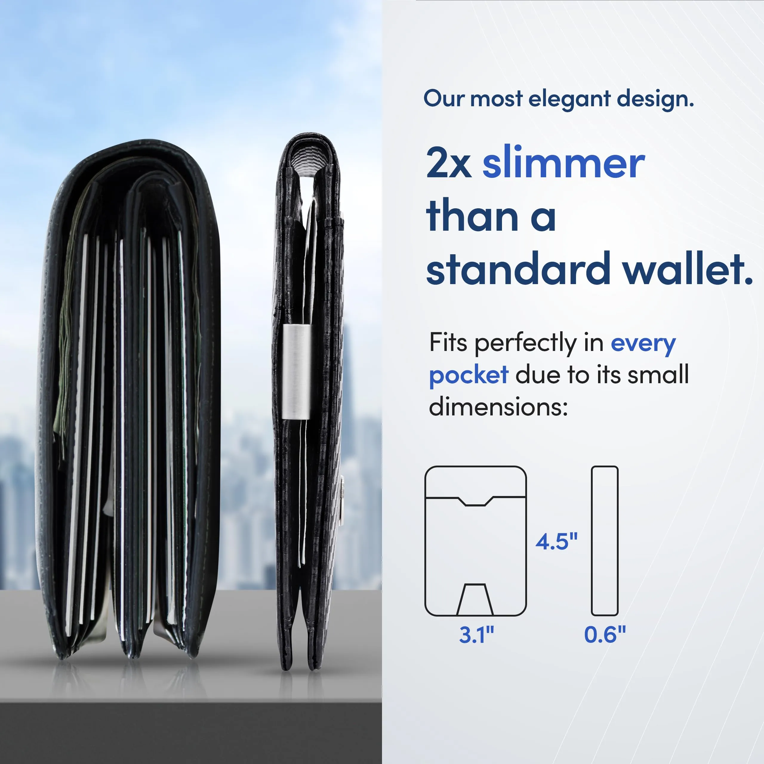TRAVANDO Mens Bifold Wallet with Money Clip, RFID Blocking Slim Card Holder