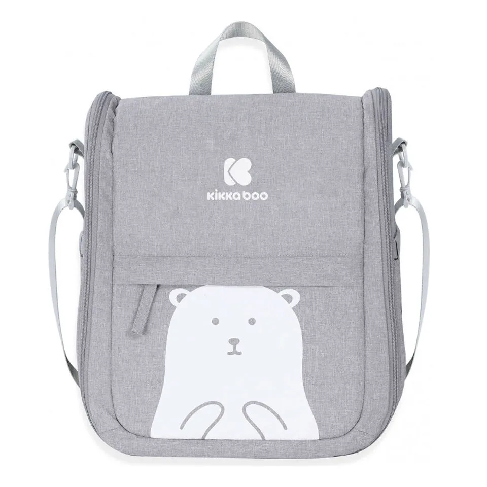Travel Bag Bed 2 in 1 Bear Grey