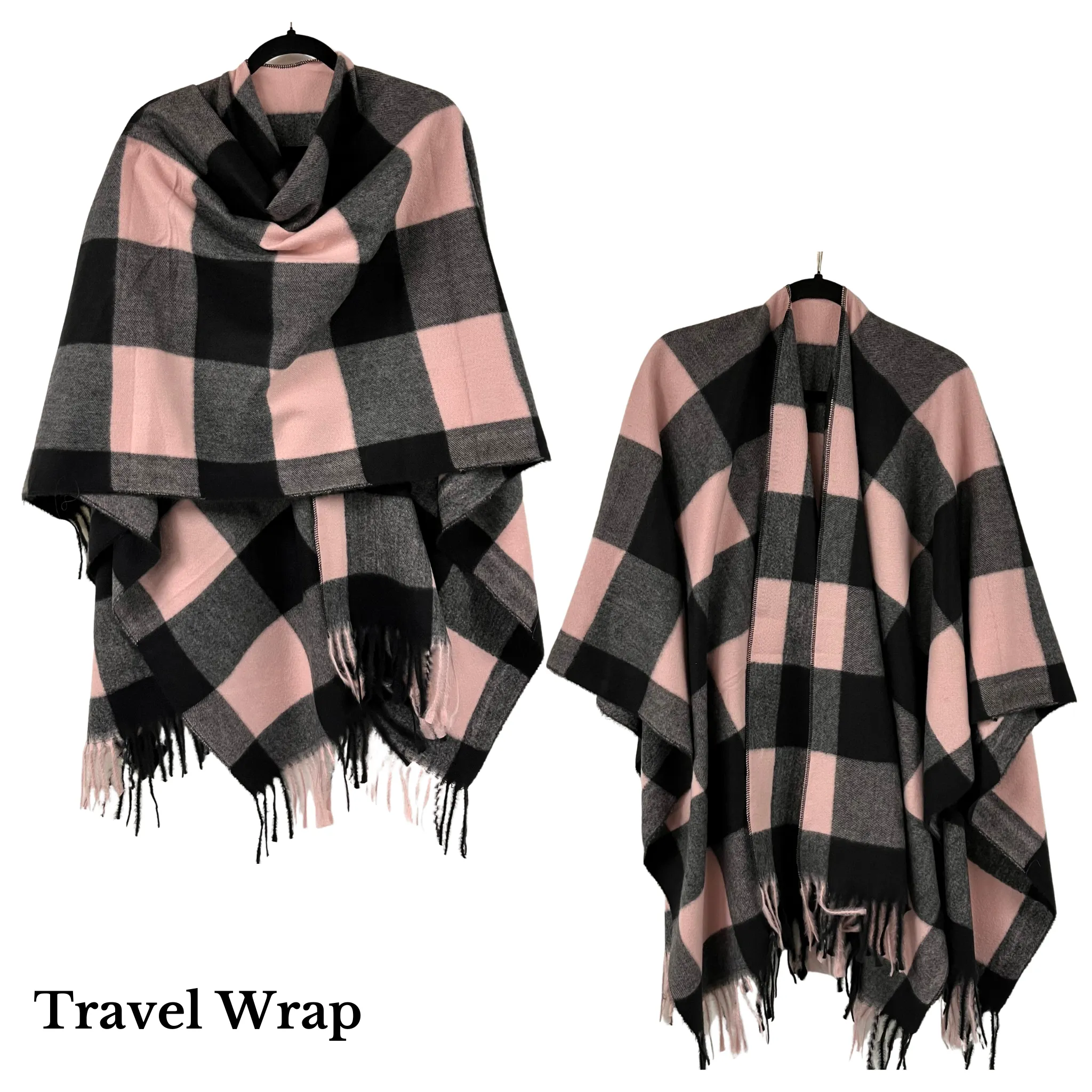 Travel Set - Pink Plaid