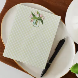 Tulip Gingham Notepad