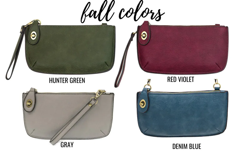 Twist Lock Crossbody Mini Clutch - Monogrammed Wristlet - Fall Colors