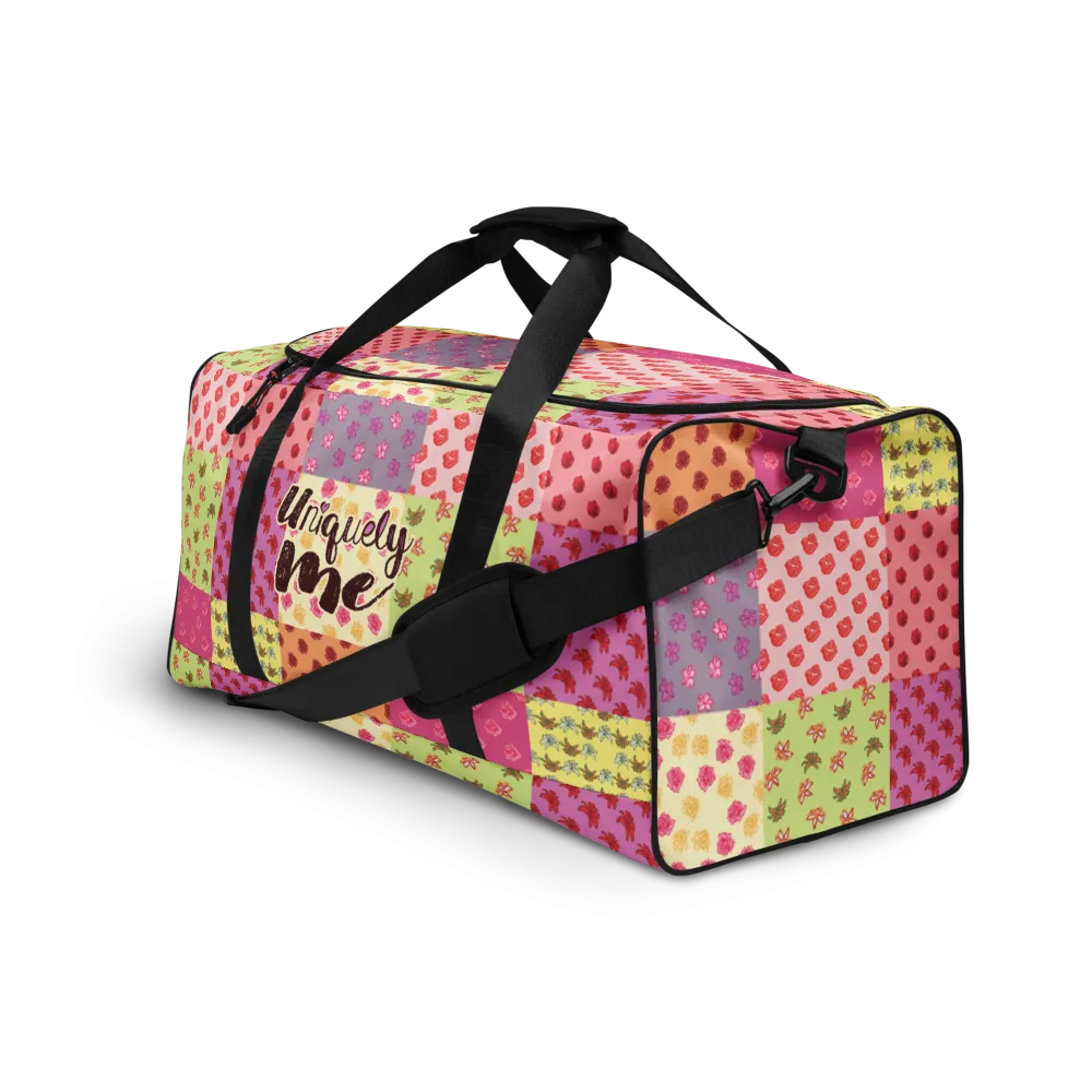 Uniquely Me Floral Pattern Duffle Bag