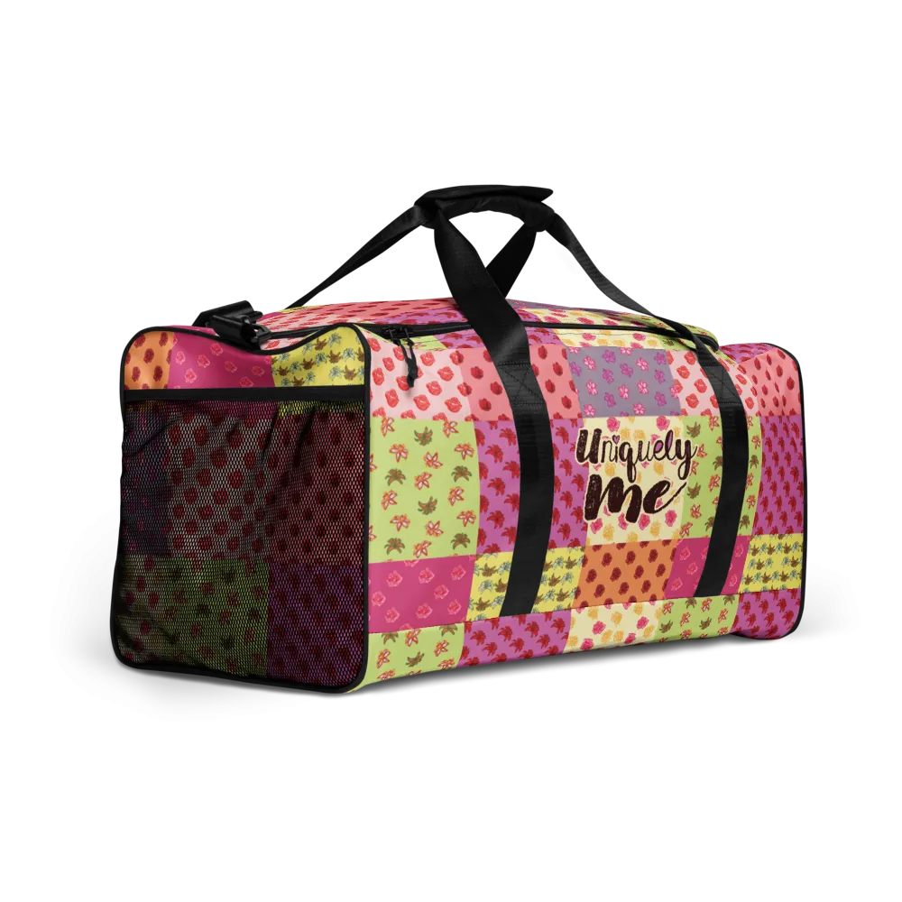Uniquely Me Floral Pattern Duffle Bag
