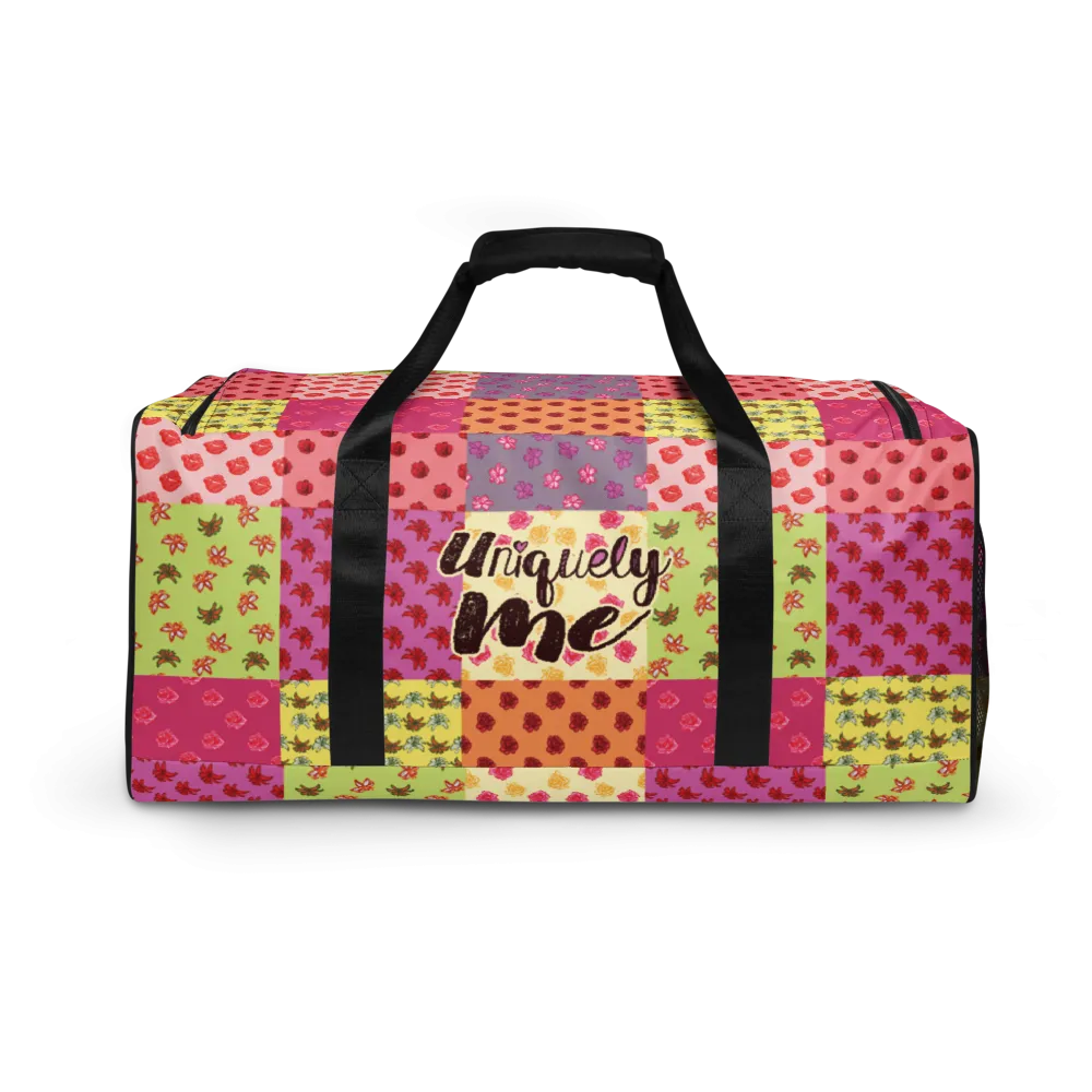 Uniquely Me Floral Pattern Duffle Bag