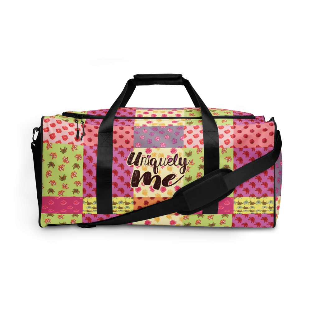 Uniquely Me Floral Pattern Duffle Bag