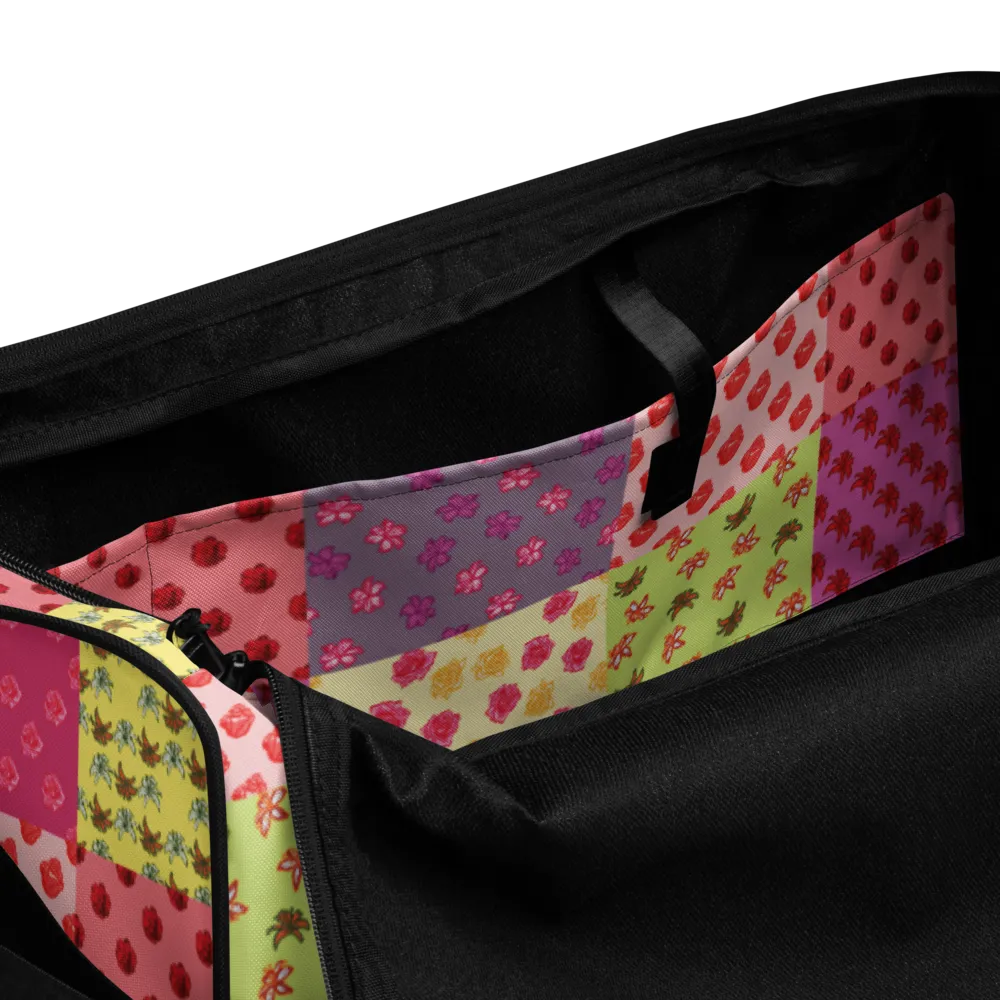 Uniquely Me Floral Pattern Duffle Bag