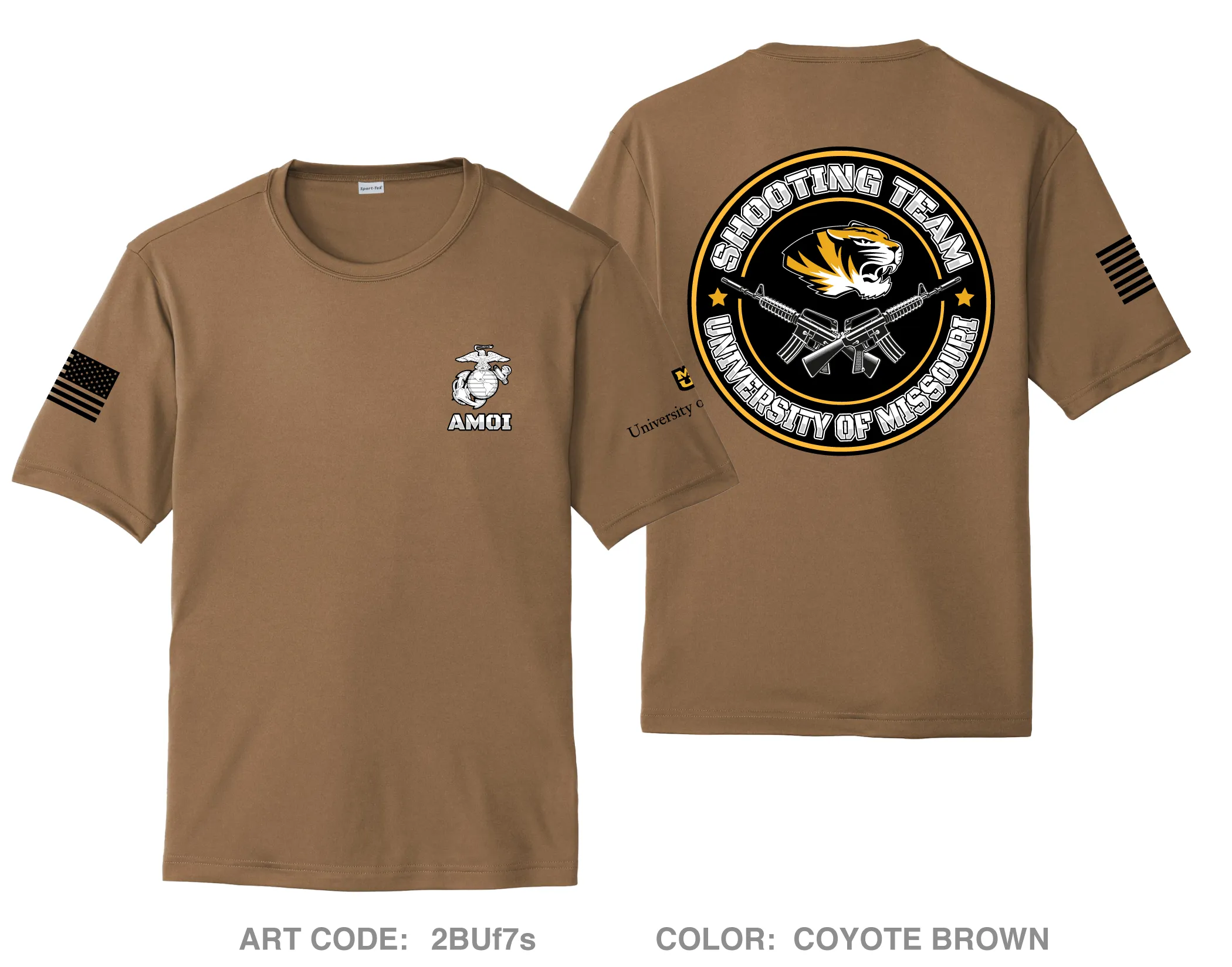 University of Missouri NROTC Hi-Tech Performance Unisex SS Tee - 2BUf7s