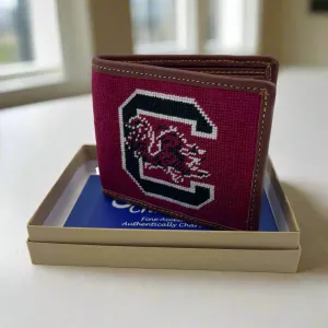 University of South Carolina (USC) Gamecocks Logo Needlepoint Wallet
