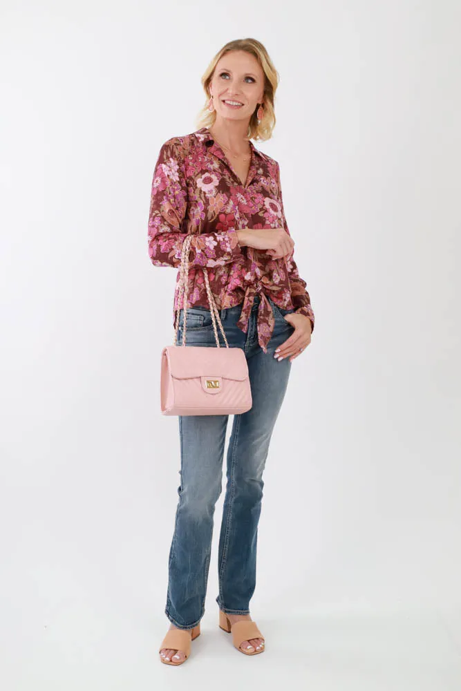 V Stitch Crossbody with Wallet Set