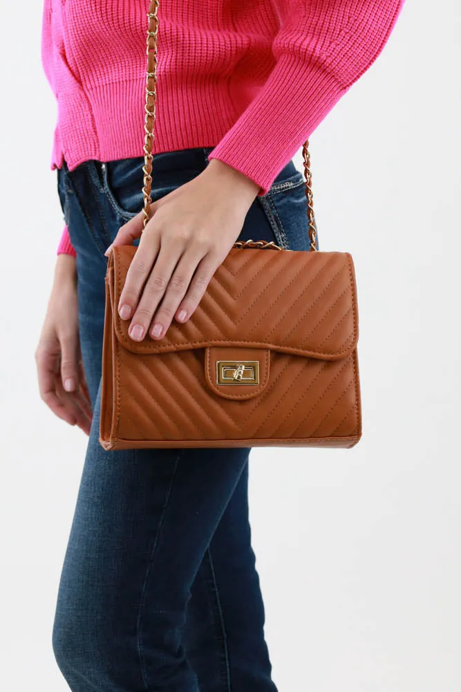 V Stitch Crossbody with Wallet Set