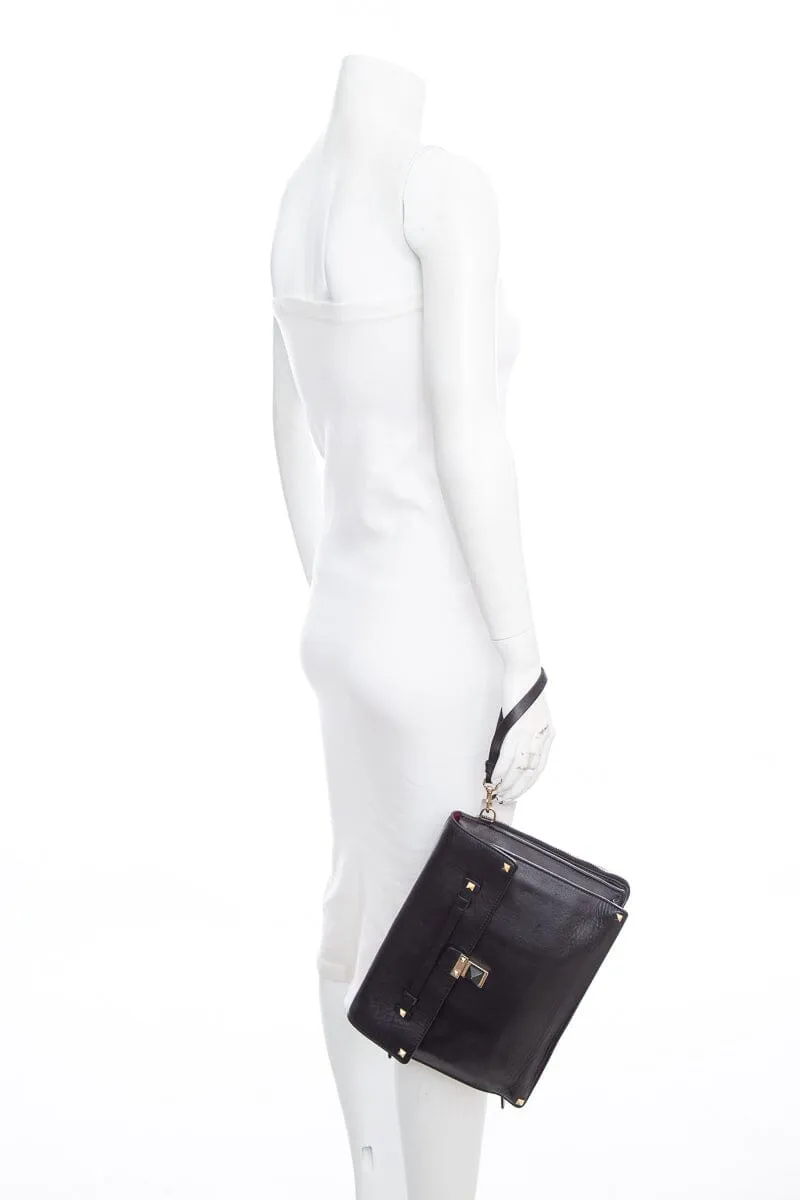 Valentino Black Rockstud Wristlet